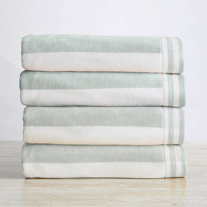 BH Collective - Wholesale Beach Towel - 4 Pack Striped Cabana Oversized Beach Towel - Edgartown