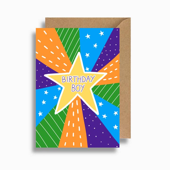 Birthday Boy Card for wholesale by Lizzie Chancellor