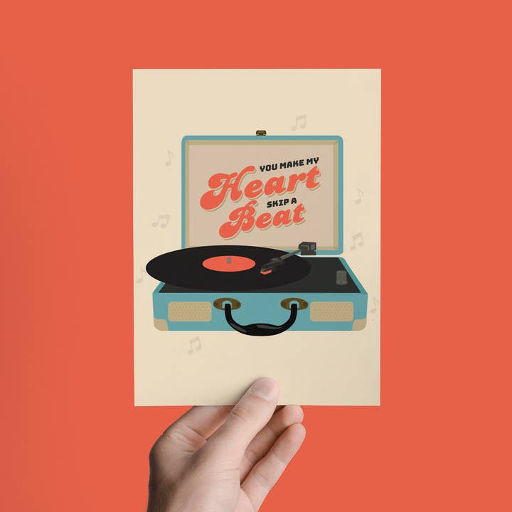 Parcel Island - Wholesale Love Card - You Make My Heart Skip A Beat Love Valentine's Greeting Card1