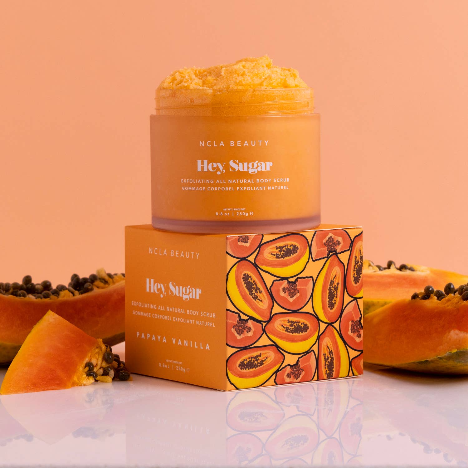 NCLA Beauty - Wholesale Body scrub/exfoliant - Hey, Sugar All Natural Body Scrub - Papaya Vanilla2