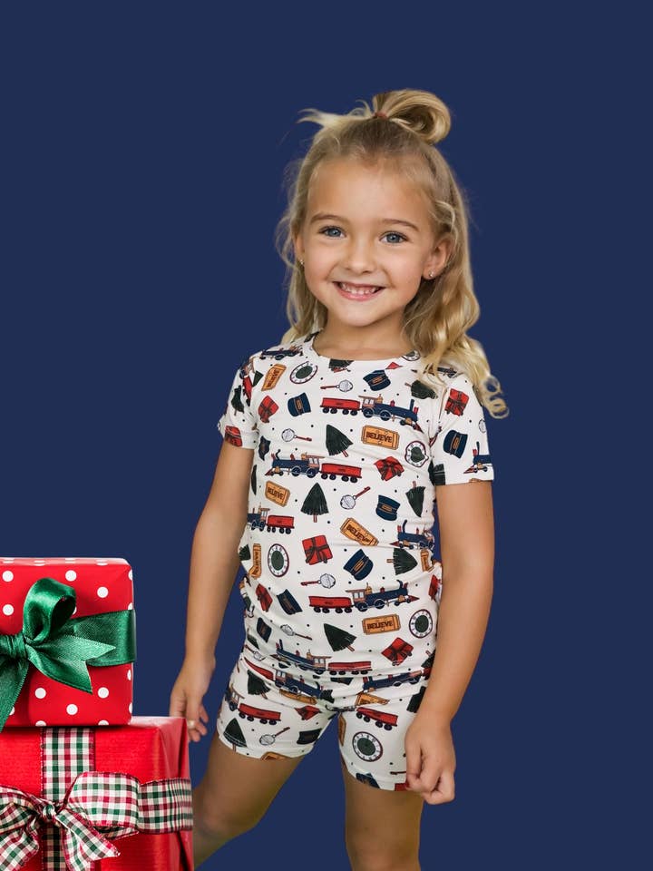 Dream Big Little Co. - Wholesale Sleepwear Set - Kids - POLAR MAGIC EXPRESS DREAM SHORT SET2