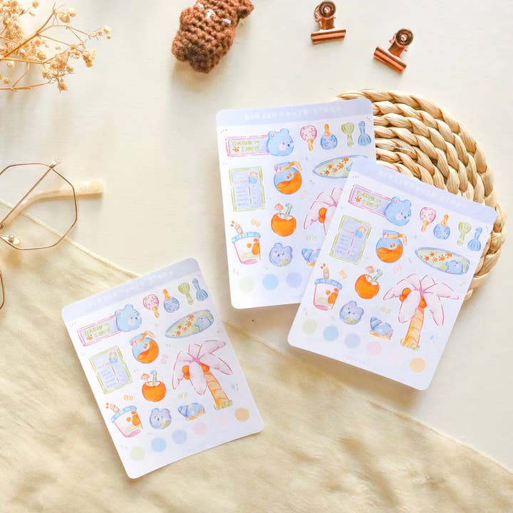 Stickersheet - Beach Café for wholesale by BlossomBujo Store