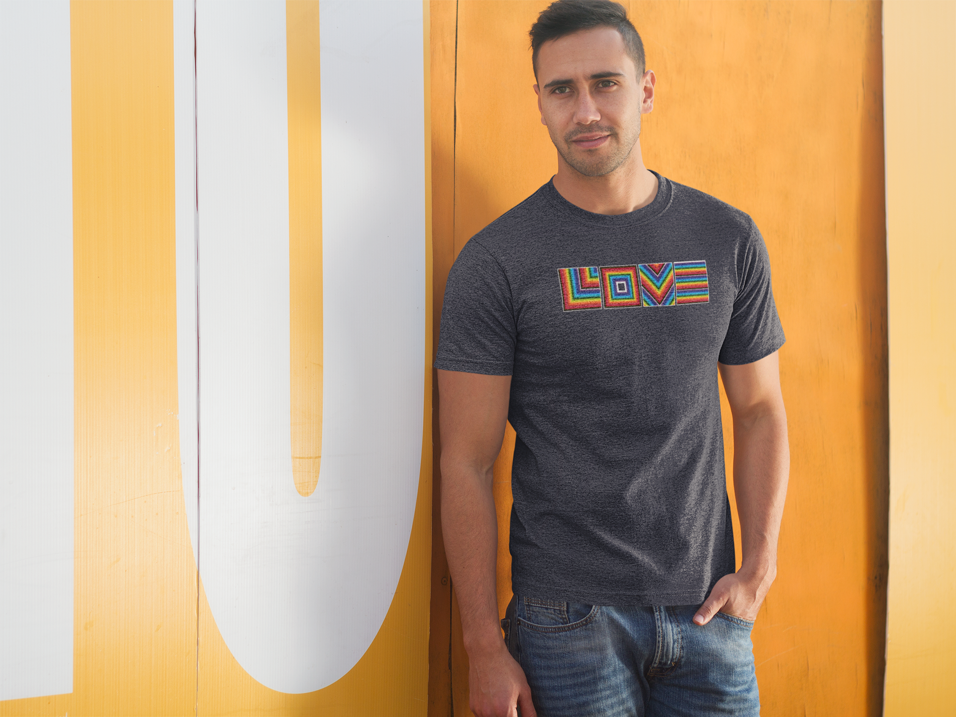 Pride Majic - Wholesale Screen Printed T-Shirt - Unisex - Geometric Love Pride Rainbow pattern Graphic tee 2