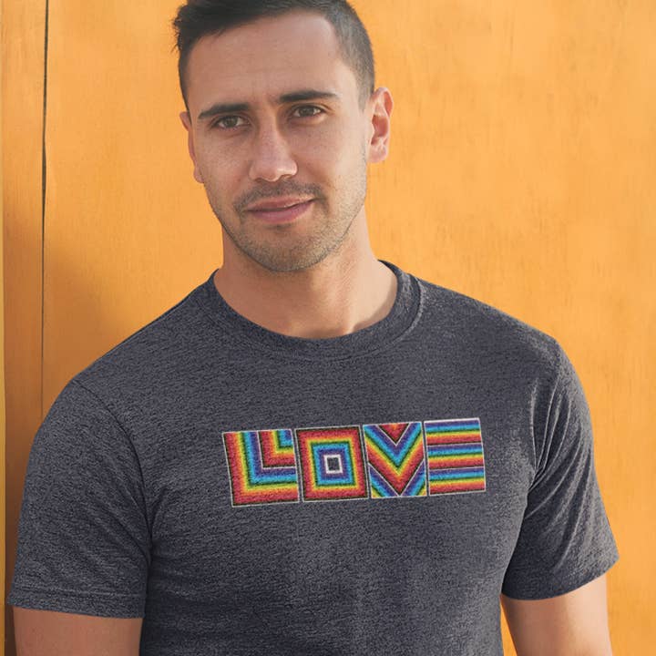 Pride Majic - Wholesale Screen Printed T-Shirt - Unisex - Geometric Love Pride Rainbow pattern Graphic tee 2