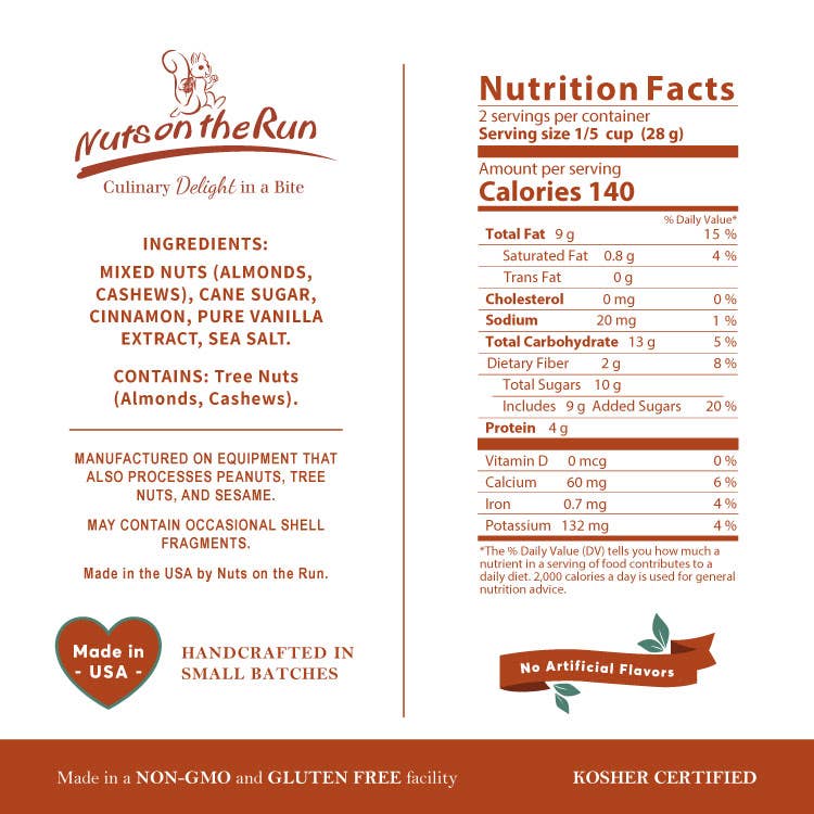 Nuts On The Run - Vente Noix - Noix glacées vanille cannelle2