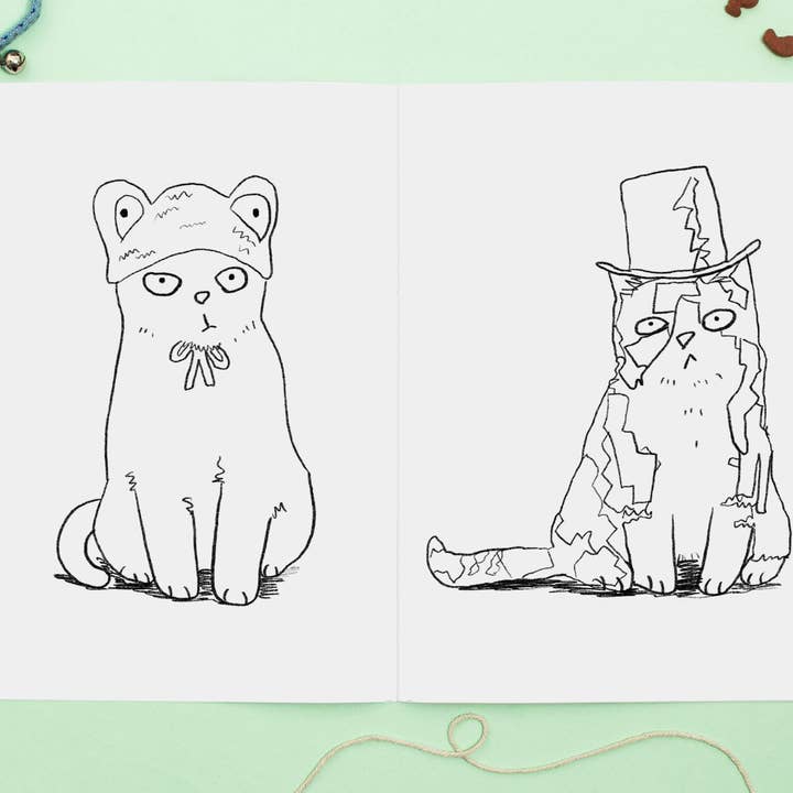 Jo Clark Design - Wholesale Coloring Book - Adult - Cats in Hats Colouring Book