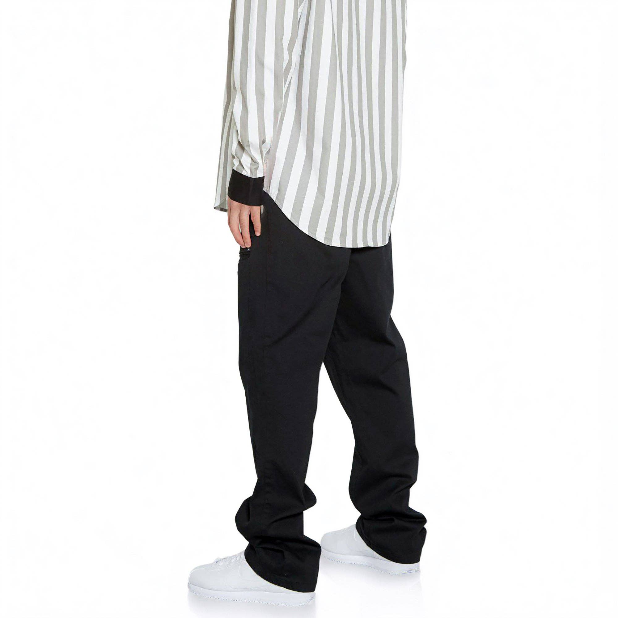 Svart Konus Herr Baggy Chinos i Svart för wholesale på Faire2