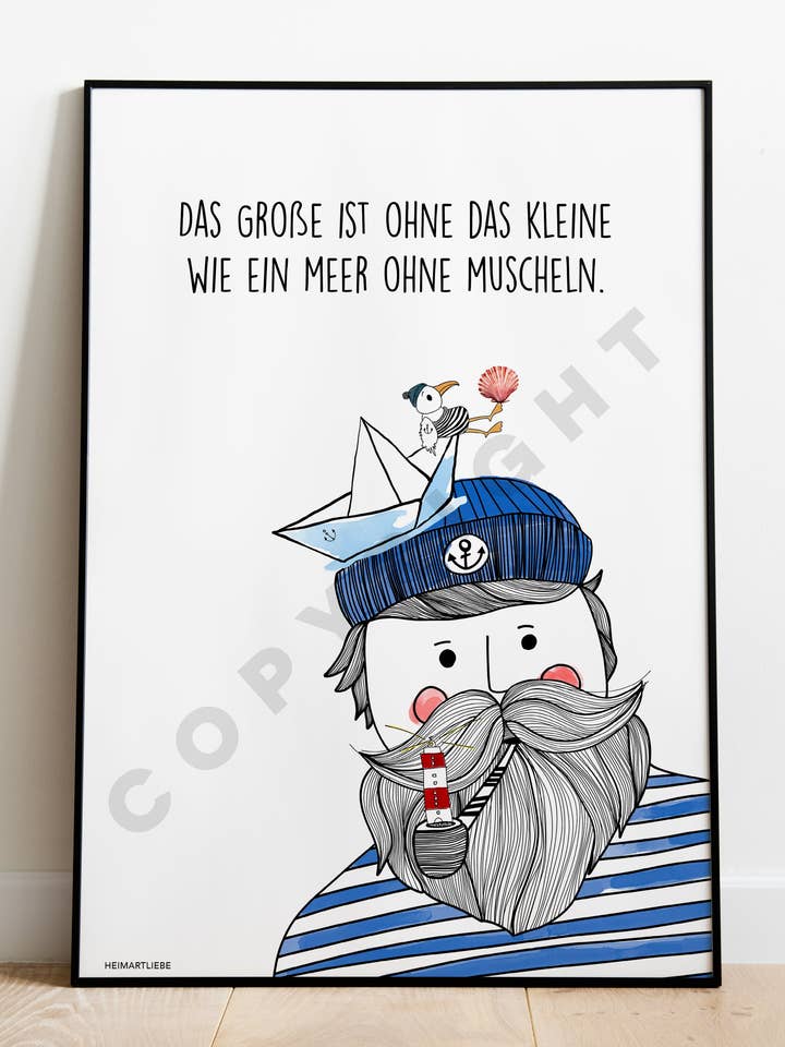 STAMPA - COME UN MARE SENZA CONCHIGLIE per la vendita all'ingrosso da parte di HEIMARTLIEBE®