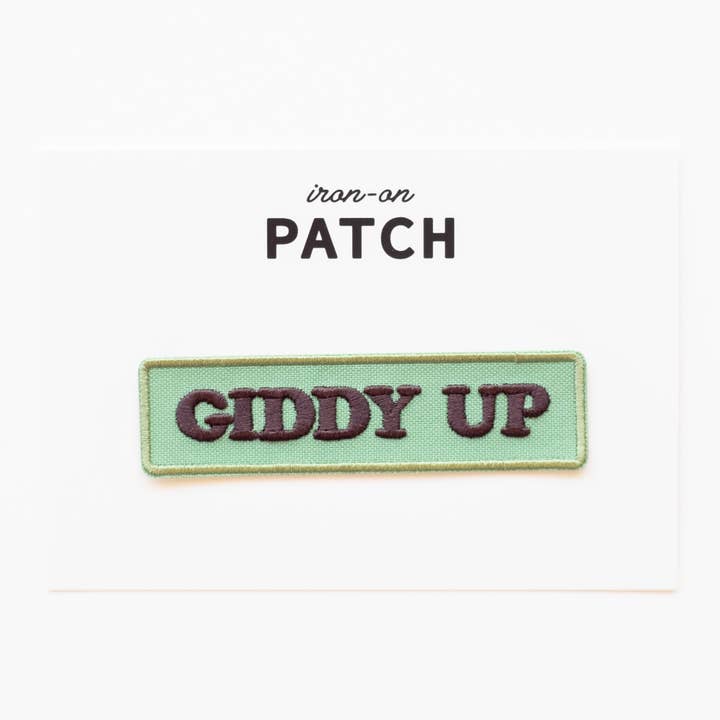 Union Made - Wholesale Patch - Giddy Up Embroidered Iron on Patch - Western