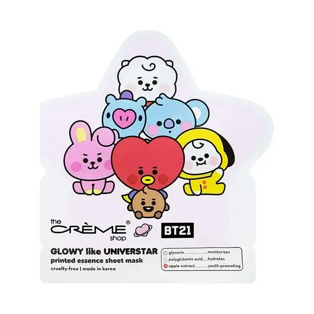 KJ Beauty and Health - Wholesale Skincare Face Mask - THE CREME SHOP GLOWY like UNIVERSTAR Sheet Mask1