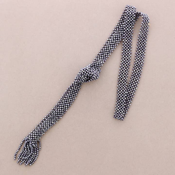 Sonata - Wholesale Beaded/Pearl Necklace - Faceted Crystal Tie Long Necklace9