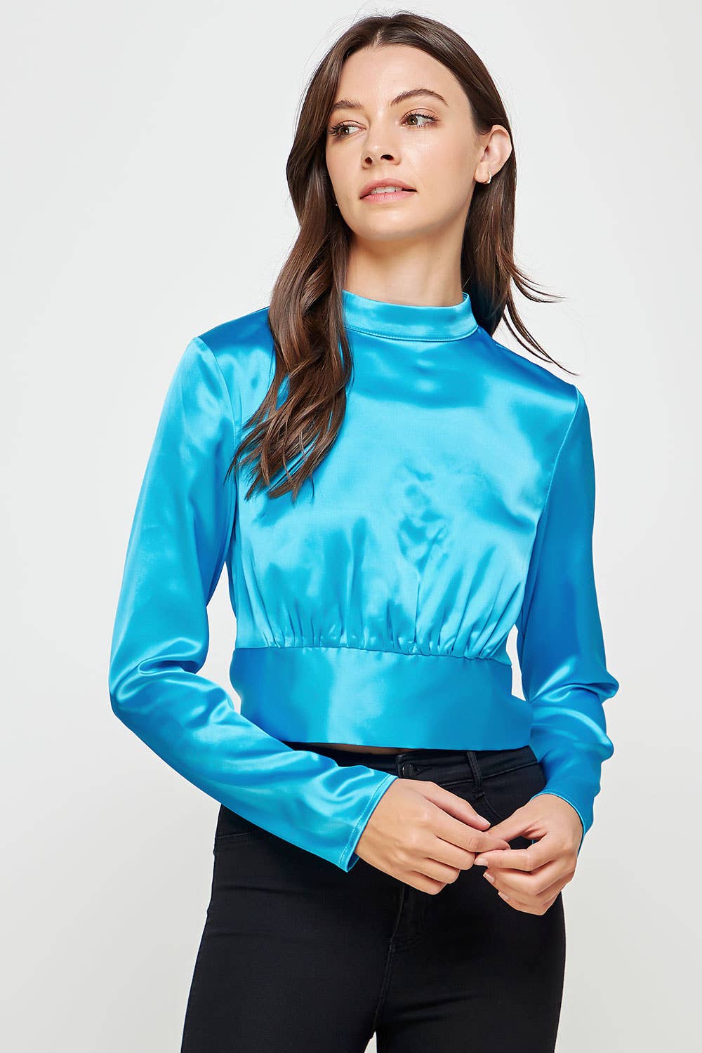 Strut & Bolt – wholesale Blouse – Women’s – Back Bow Tie Satin Blouse26