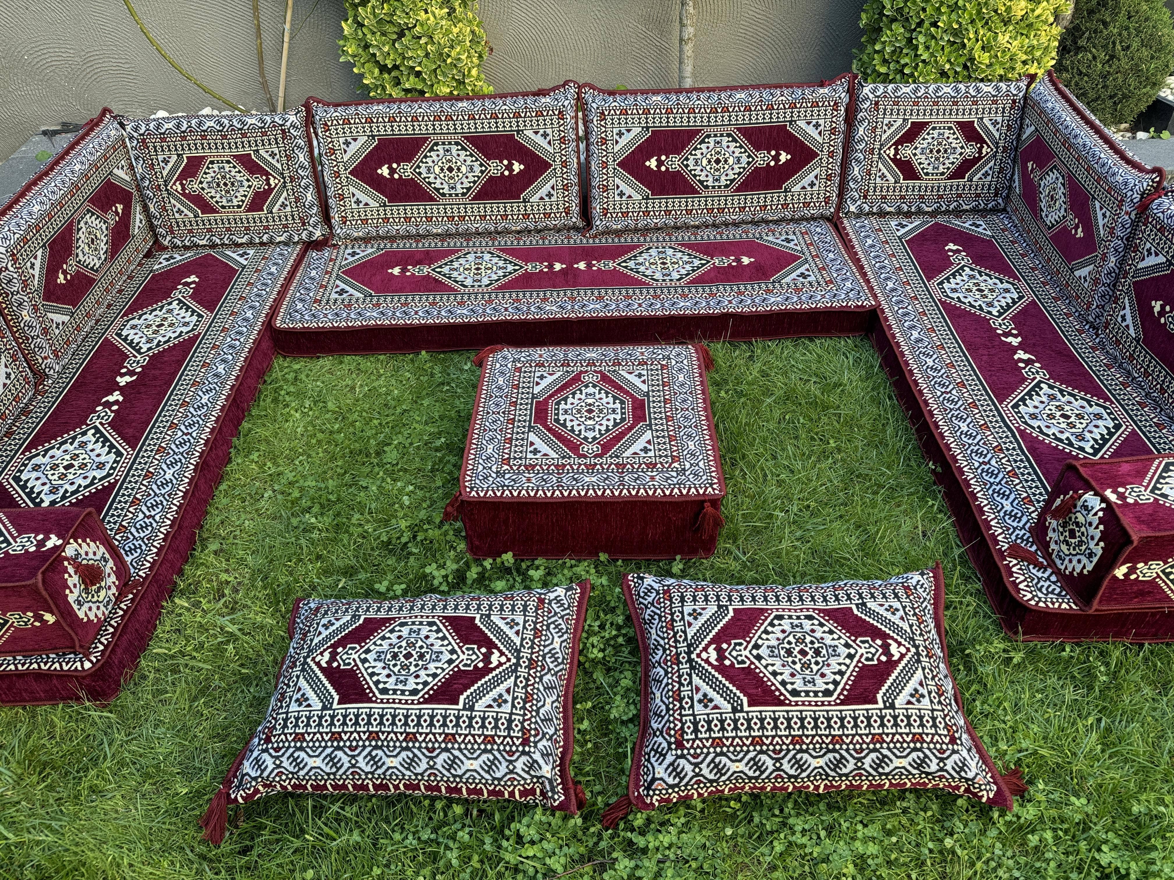 The Loom Wholesale – Engroshandel Sofa – Håndlavet Gulv Siddesofa Sæt - Traditionel Ottoman8