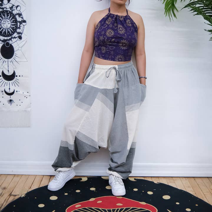 Karma Nepal Crafts - Wholesale Pants – Women's - Cotton Harem Yoga Pants with Pockets4