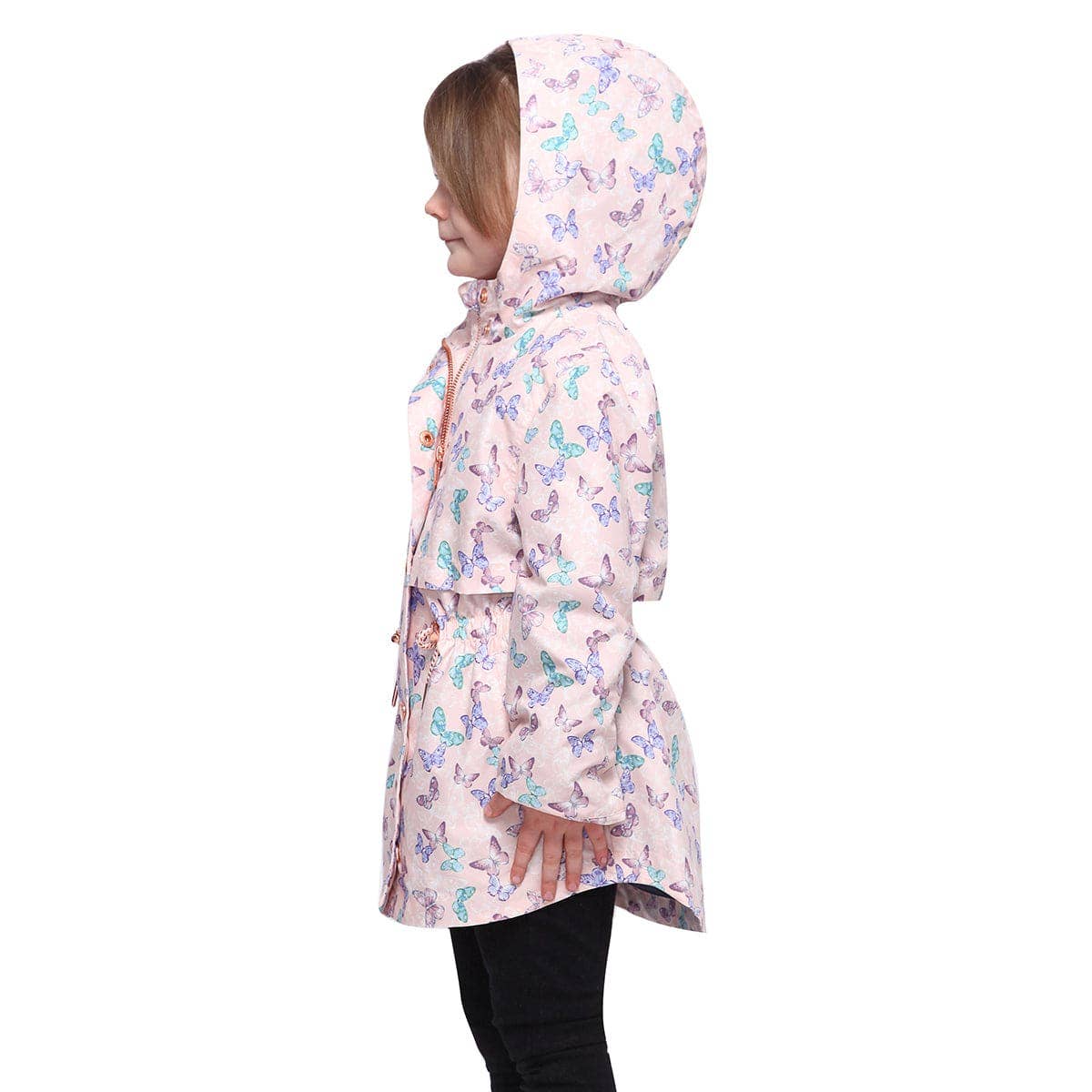 Rokka & Rolla - Wholesale Windbreaker - Kids - Girls' Light Rain Jacket Hooded Trench Coat2