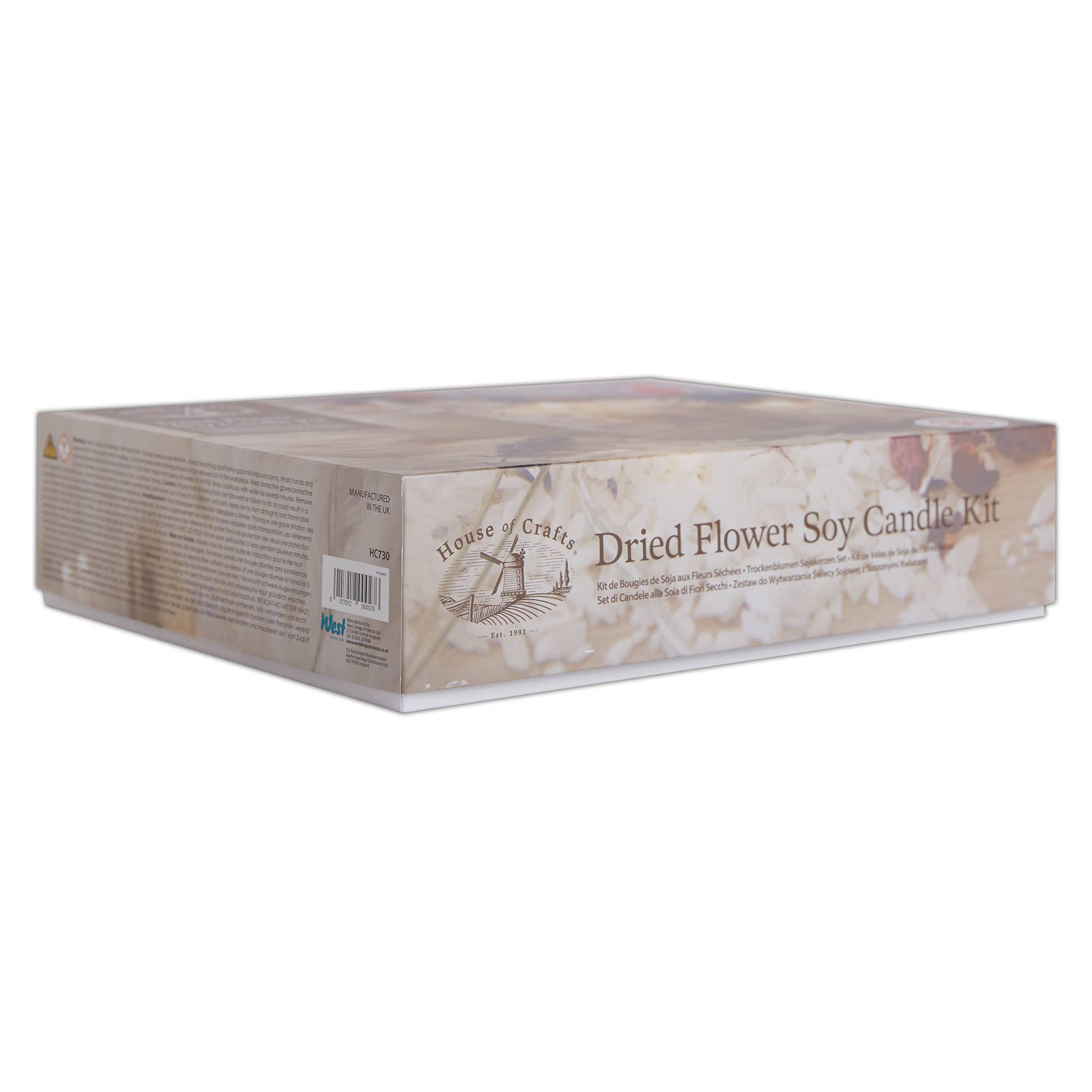 West Design Products – wholesale DIY craft kit – House of Crafts Dried Flower Soy Candle Kit1