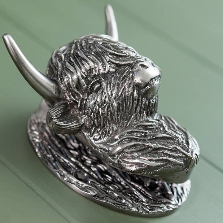 Brass bee - Wholesale Knob/Pull - Highland Cow Door Knocker - Pewter Finish