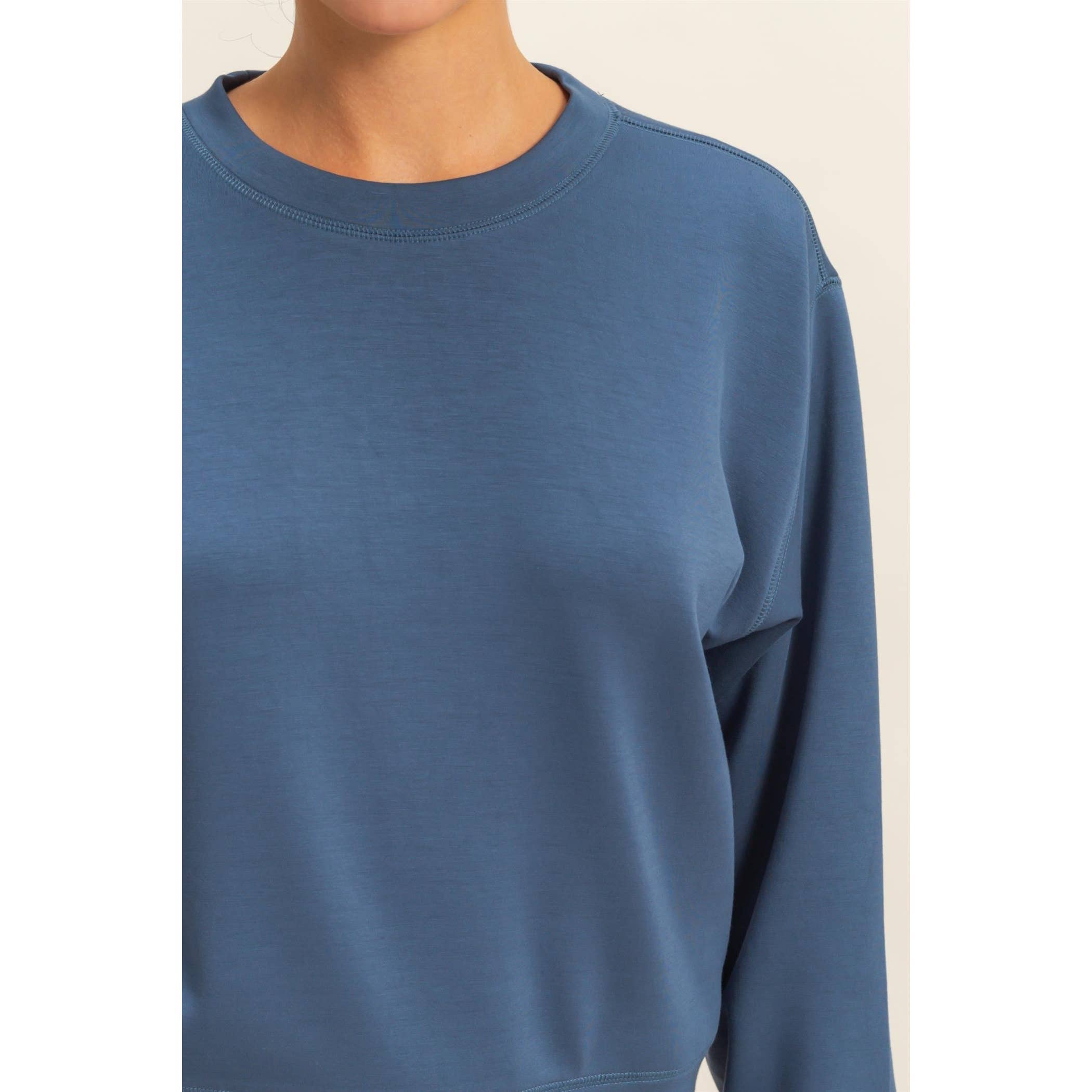 Double Zero – wholesale Sweatshirt - Dam – Dubbelstickad sweatshirt med rund hals20