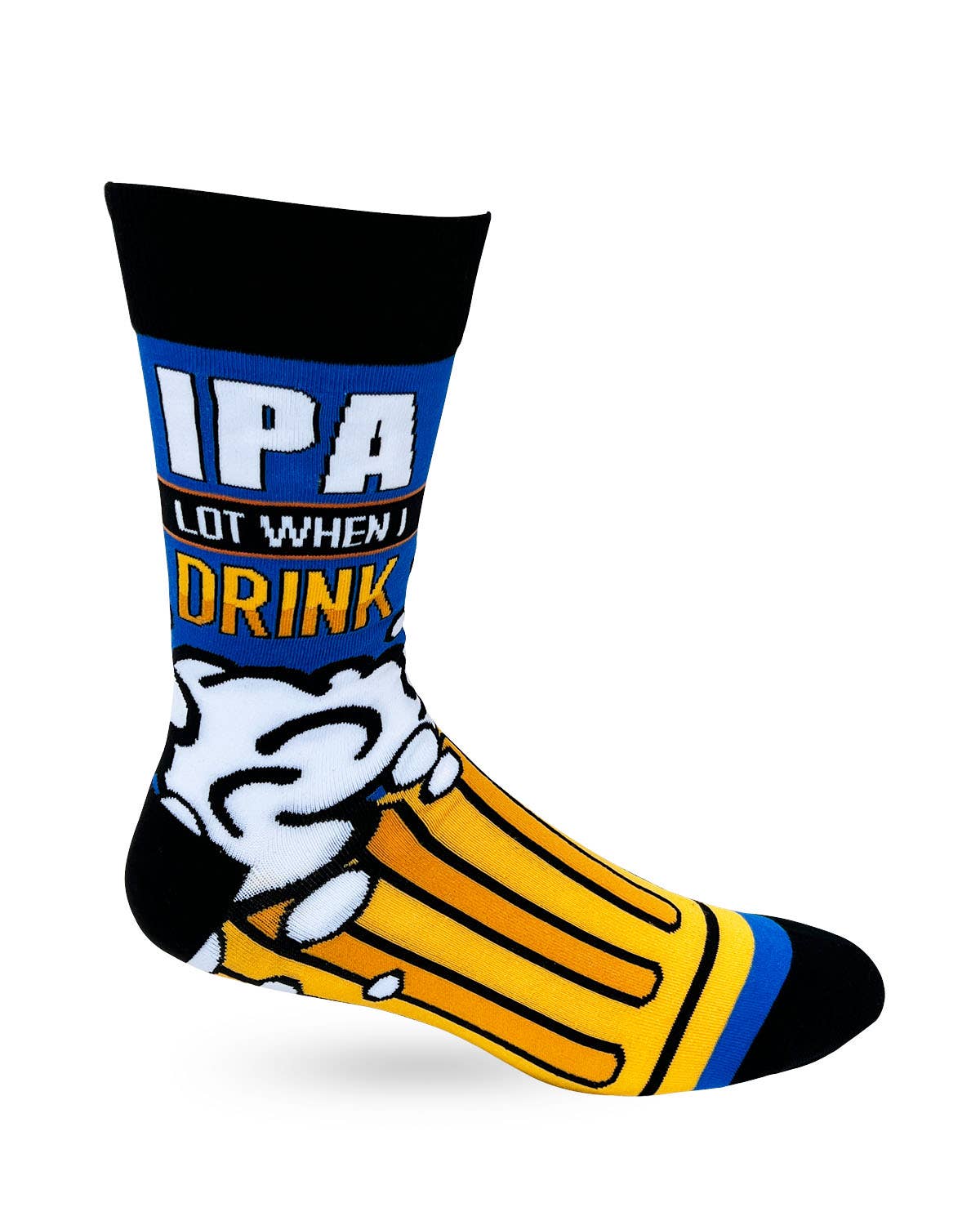 Fabdaz - Wholesale Socks - Men's - IPA Lot When I Drink Men's Novelty Crew Socks2