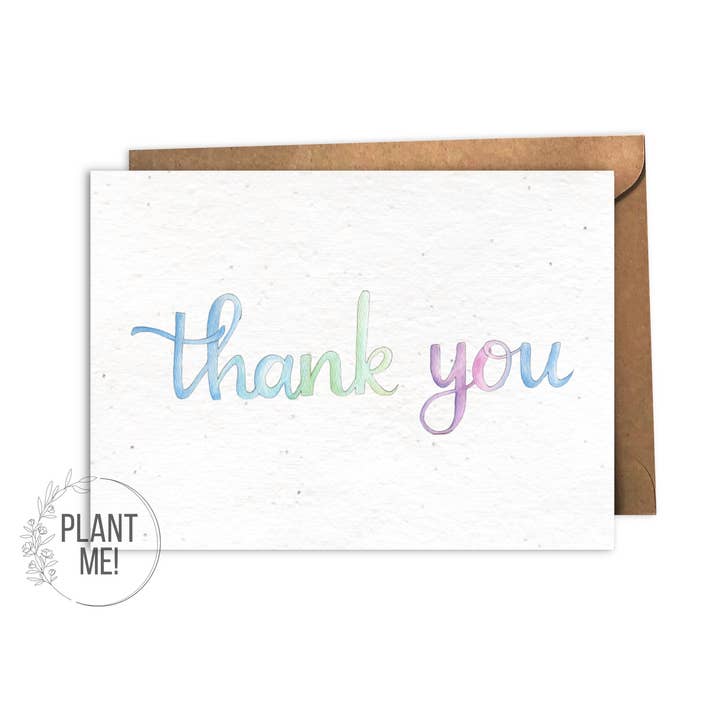 Jupiter and June Studio - Wholesale Thank You Card - Blooming Cards- Thank you- Eco-friendly Greeting Cards0
