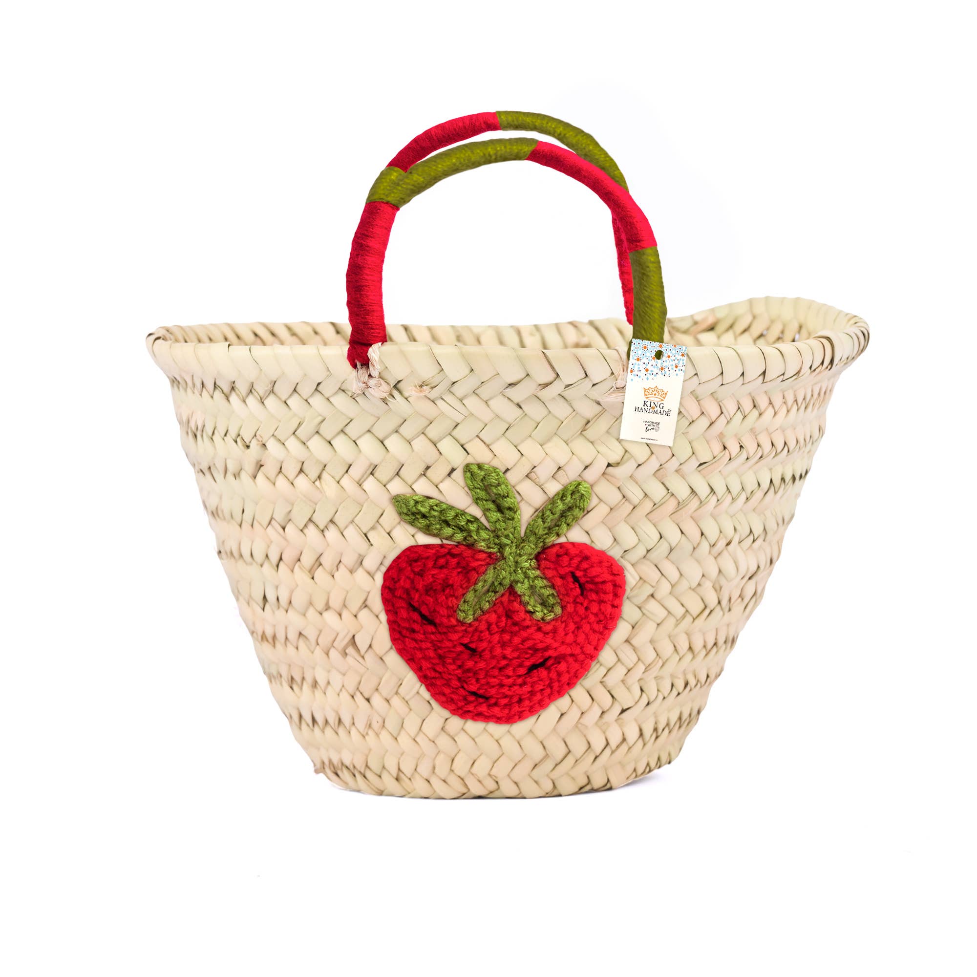King Of Handmade – Sacola - Mulher por atacado – Bolsa de palha morango – Bolsa elegante para o verão3
