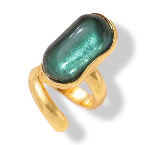 Bague émeraude vintage pour la vente par Classicharms