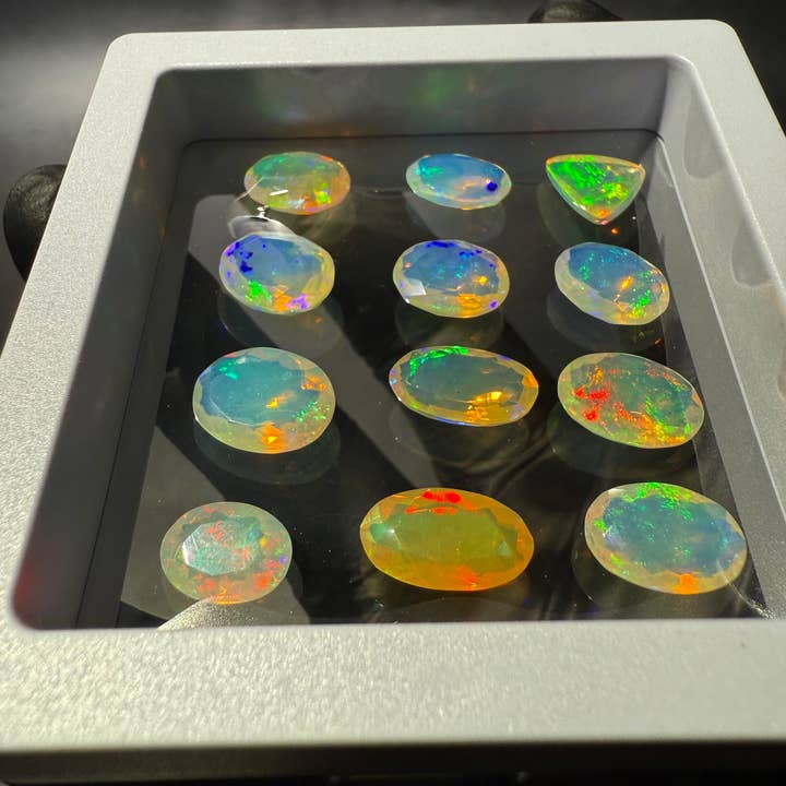 Welo Opal Faceted Lot – 24.50 ct (12 pcs) – Natural Ethiopia for wholesale by Modeeq Gems