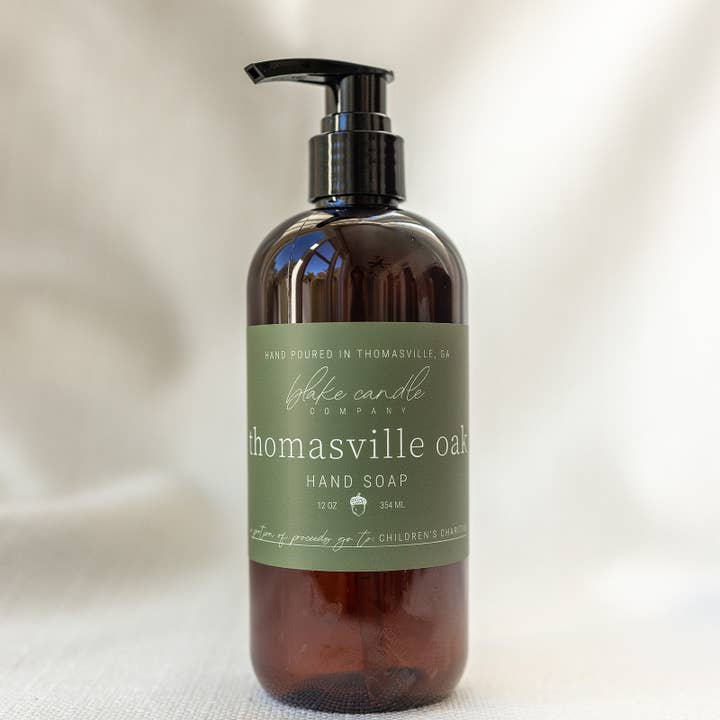 Savon pour les mains Thomasville Oak pour la vente par Blake Candle Company