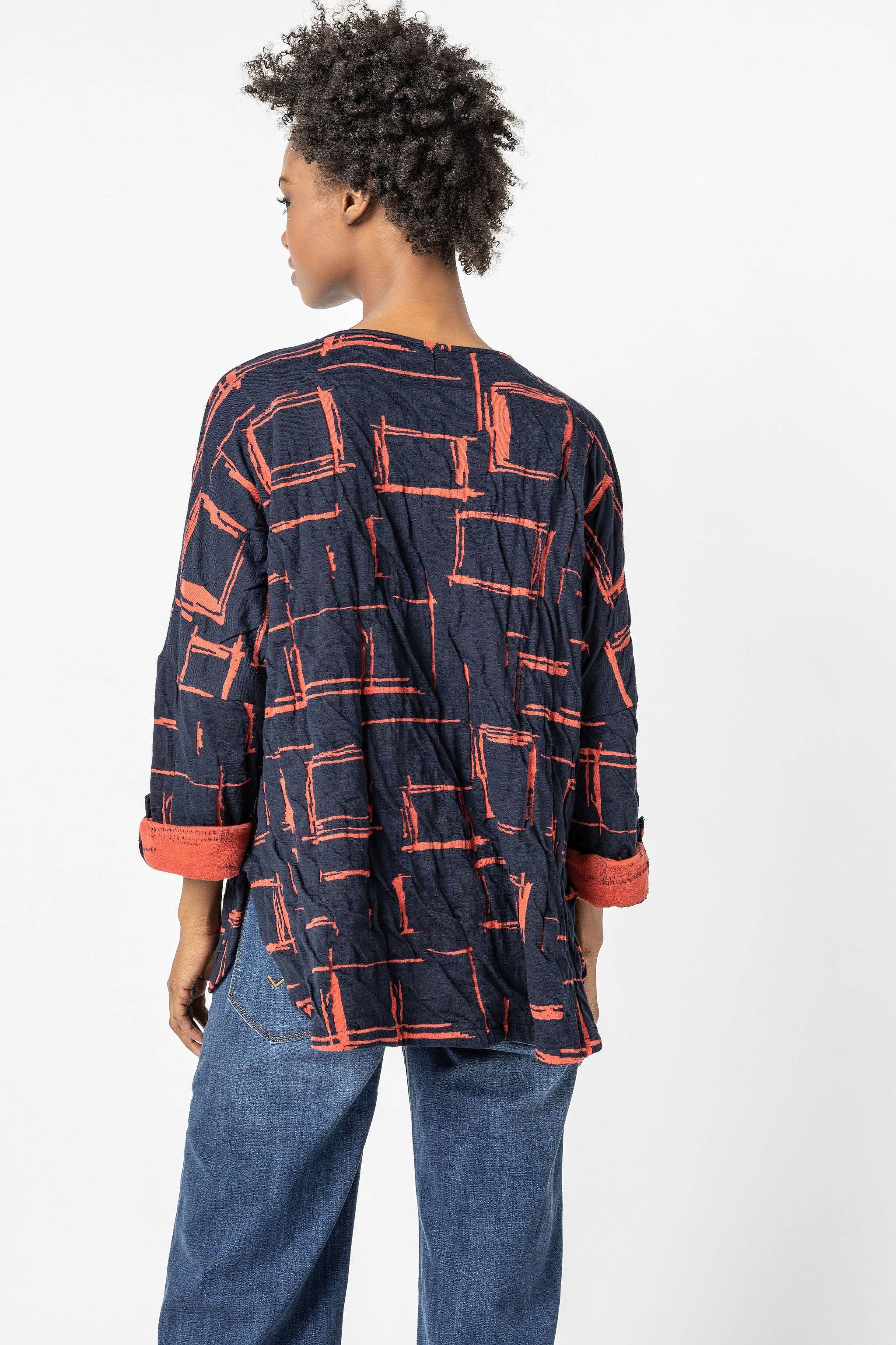 Komil - Wholesale Blouse - Women's - Liana Weave Dolman Top2