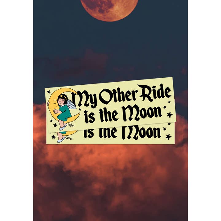 kaeraz - Vente Autocollant - Autocollant pour pare-chocs My Other Ride Is The Moon1