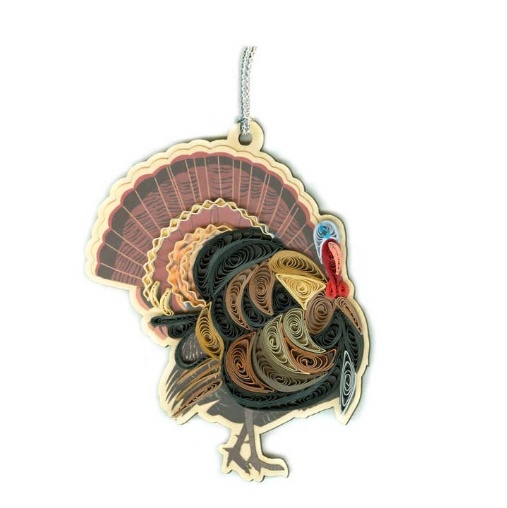 Ornamento di Tacchino in Filigrana per la vendita all'ingrosso da parte di Poppin Cards and Gifts