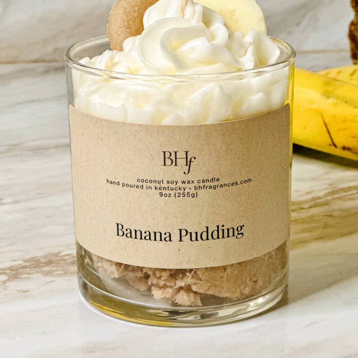 Blue House Fragrances - Wholesale Jar/Filled Candle - Banana Pudding Candle