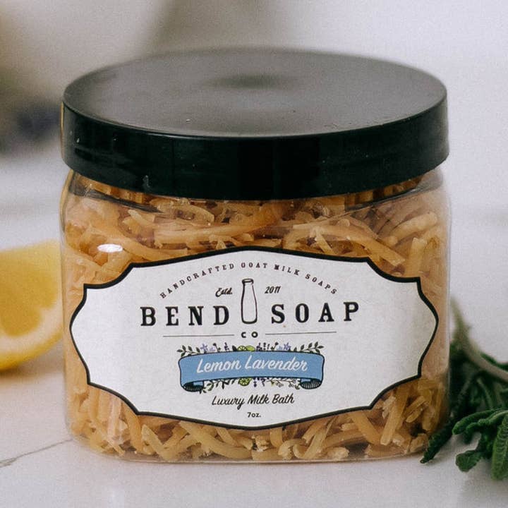Lemon Lavender Milk Bath for wholesale by Bend Soap Company