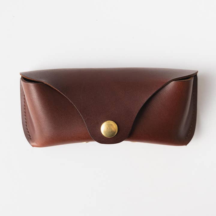 Estuche para gafas de sol doble en color marrón británico para venta al por mayor de KMM & Co.