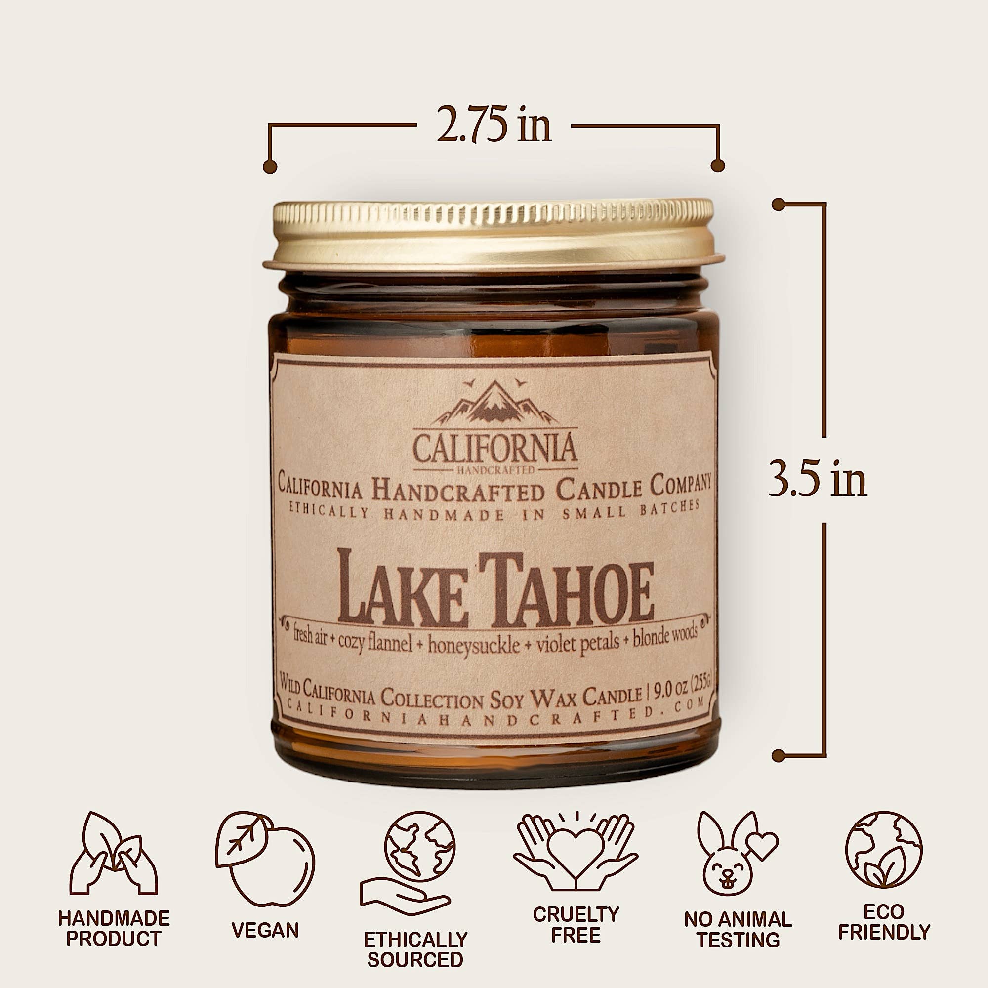 California Handcrafted - Wholesale Jar/Filled Candle - Lake Tahoe Coconut Apricot Jar Candle2