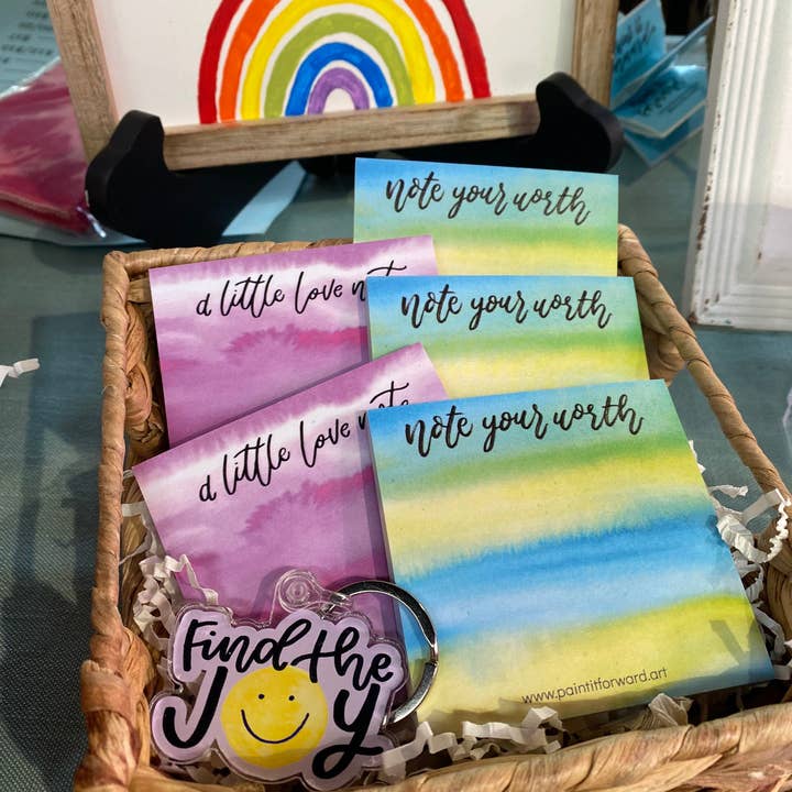 Note Your Worth Notas adesivas, Bloco de Notas Positivas, Nota de Amor, Notas de Escritório, Presente para Colega de Trabalho, Presente para Amigo, Bloco de Notas Trocadilho, Stuffer por atacado de Paint It Forward
