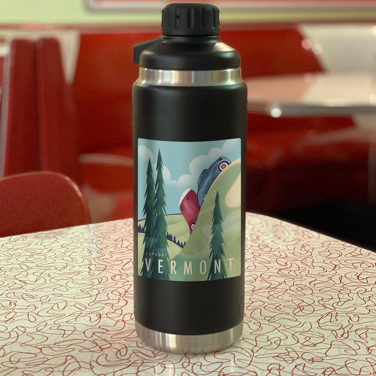 RetroPlanet - Wholesale Sticker - Vermont Camping State Travel Vinyl Sticker2