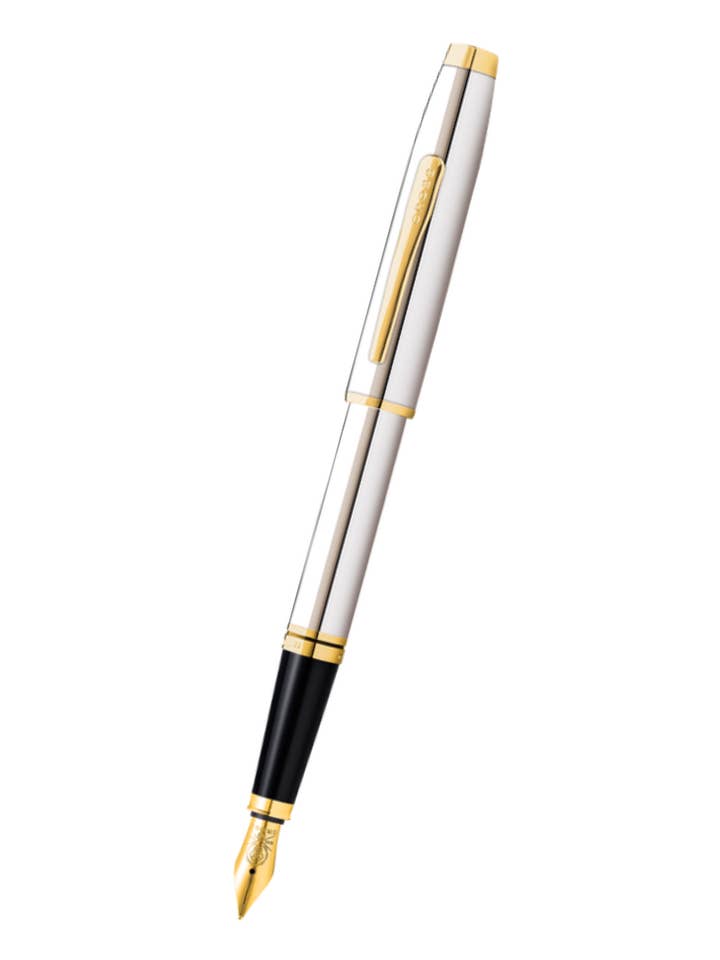 Coventry Polished Chrome with Gold-Tone Fine Nib Fountain Pen for wholesale by A. T. Cross