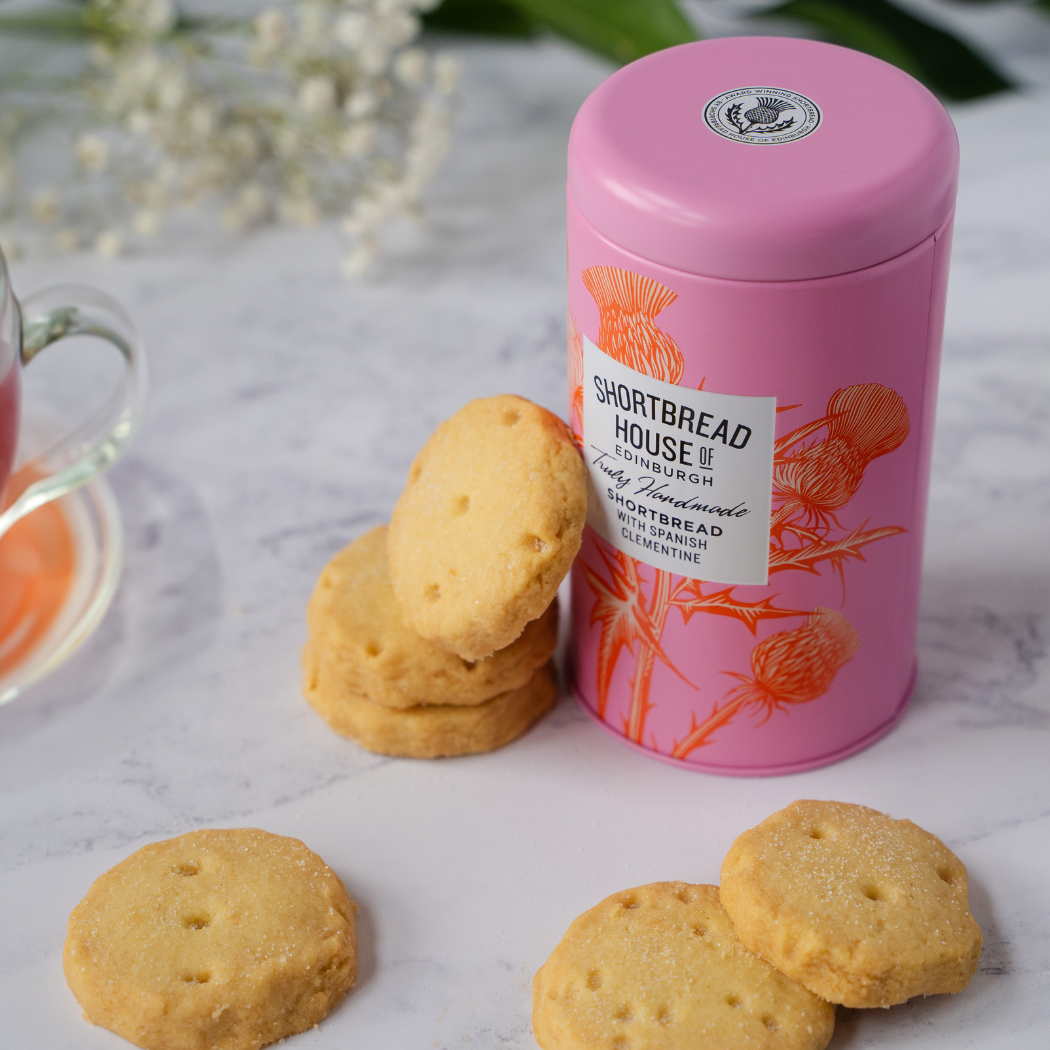Shortbread House of Edinburgh - Wholesale Cookie - Shortbread Spanish Clementine Tin 140g MP122