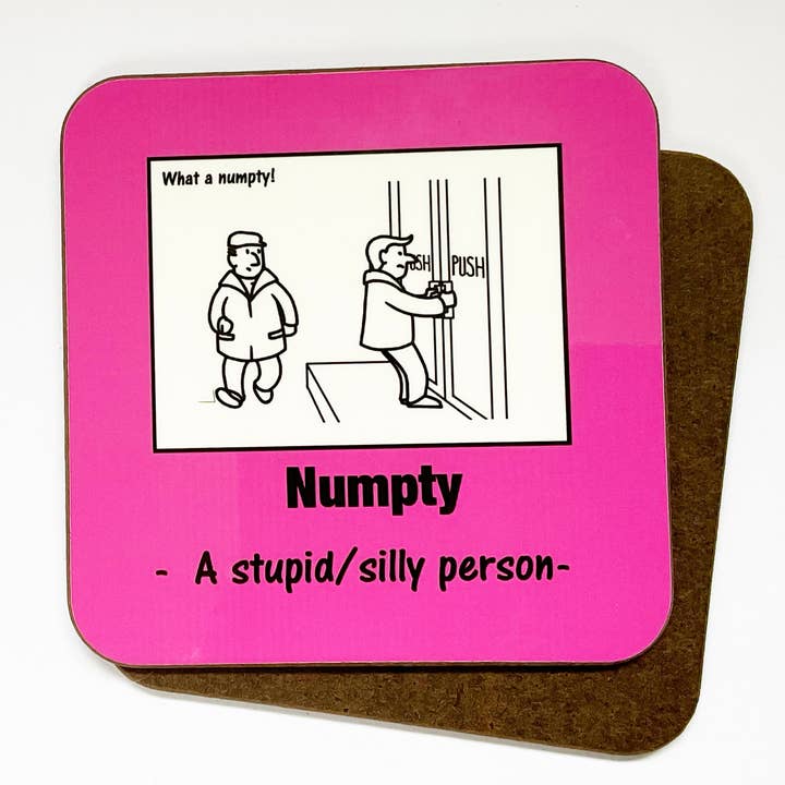 Numpty coaster for wholesale by Character Shop