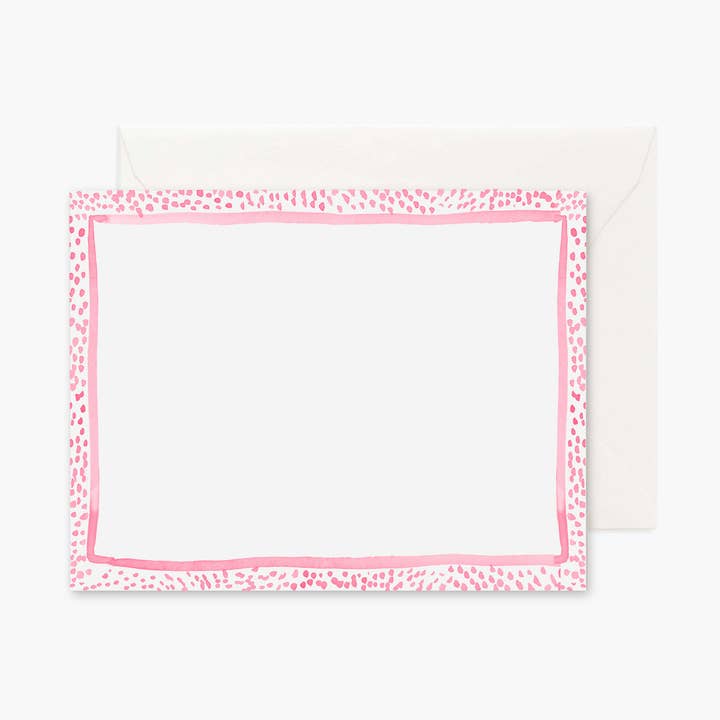 Pink Dots Notecard Set for wholesale by Lauren Q Design Studio