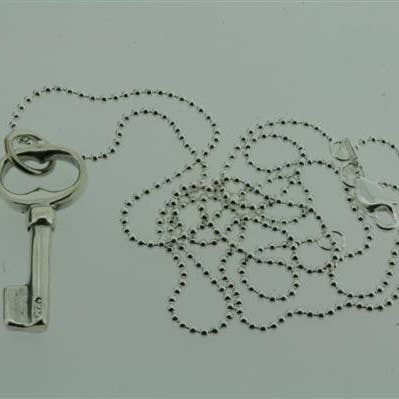 Makers & Providers - Wholesale Pendant/charm necklace - Small Key Pendant On 55cm Ball Chain