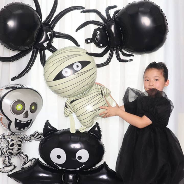 BuddhAayurveda – Engroshandel Ballon – Halloween-festballoner - Edderkoppeflagermuskranium - Halloween