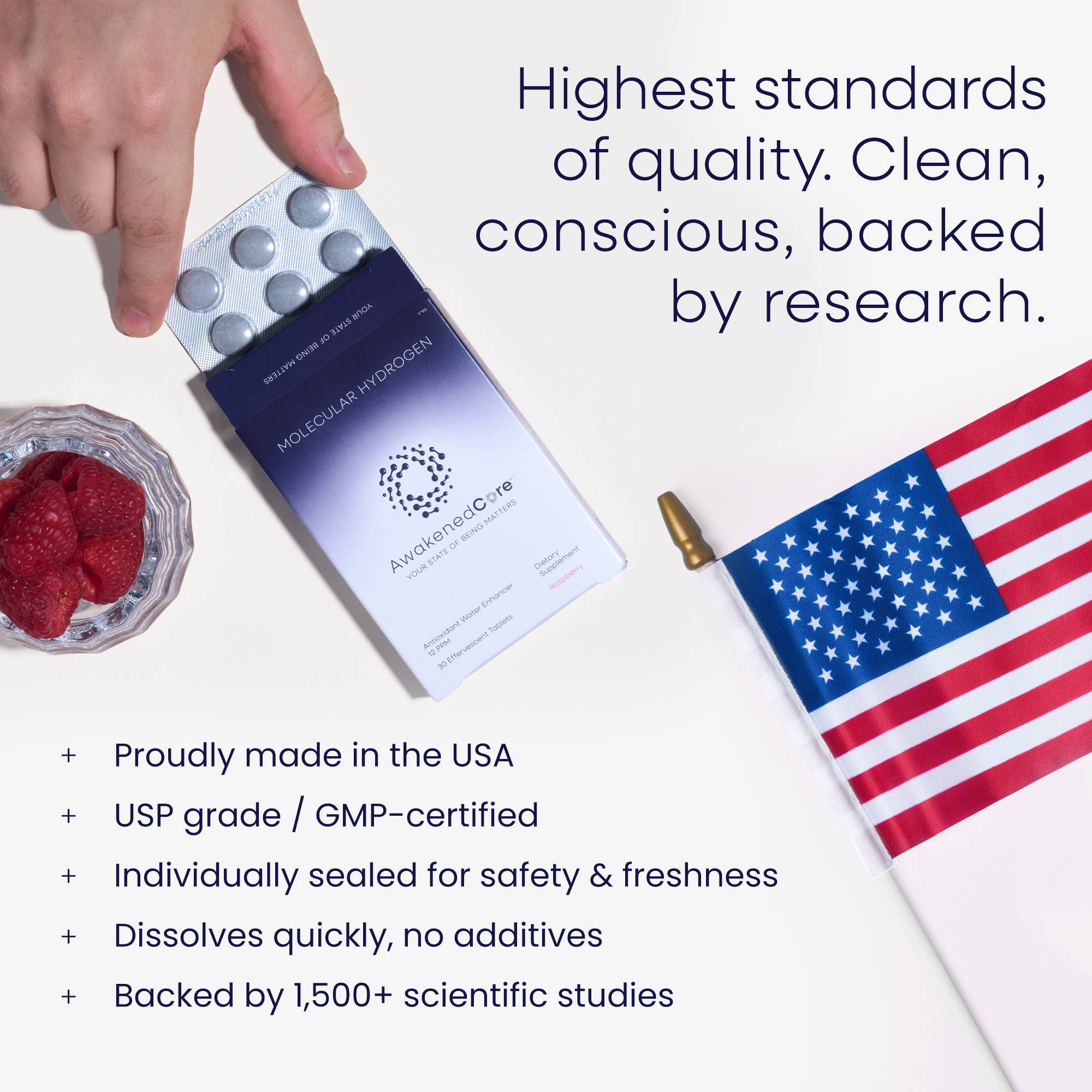 AwakenedCore – wholesale Oral supplement/vitamin – Hydrogen Molecular Official Tablets - Raspberry Flavored4