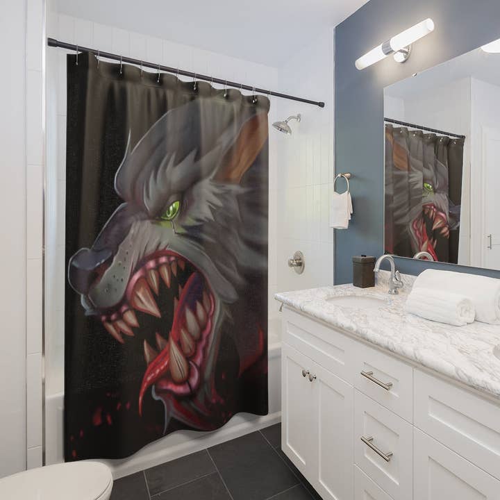 Wolf Shower Curtains for wholesale by Marick Booster