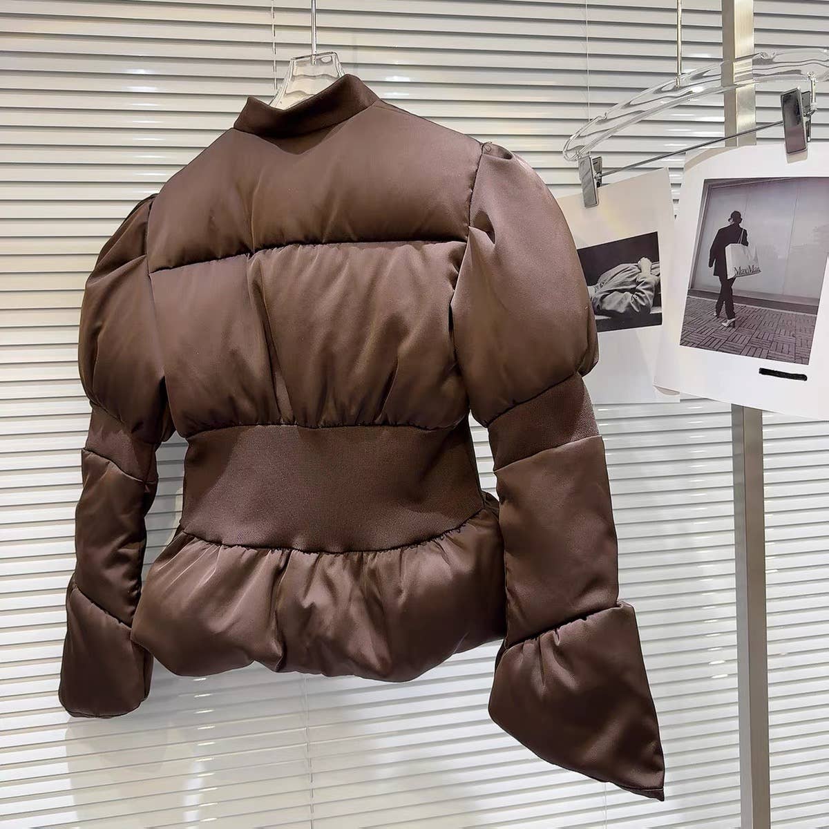 Productseeker – Puffer Jacket - Mulher por atacado – JK97 Casaco Quente de Cintura com Rosca Chic para Mulher16