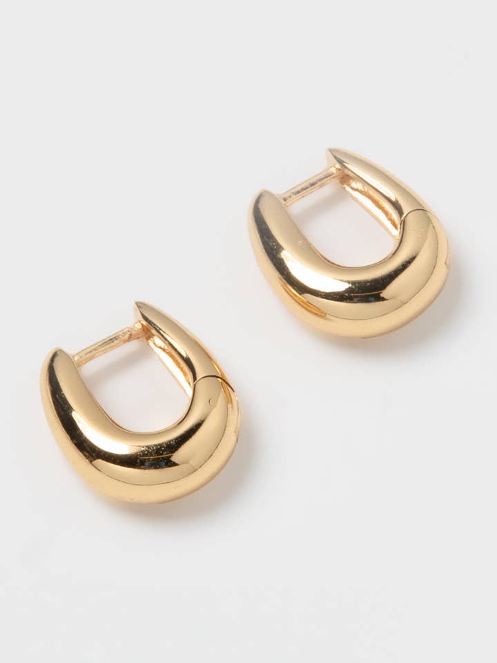 Gemma Hoops in Gold for wholesale by Wolf Circus Jewelry