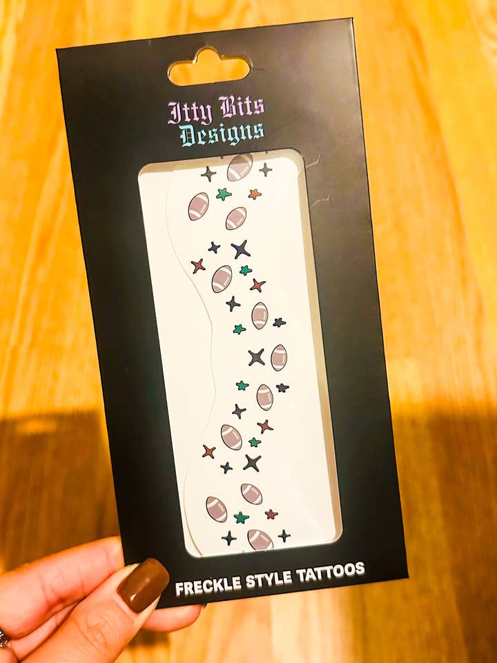 Football Freckle Temporary Tattoos for wholesale by Itty Bits Designs