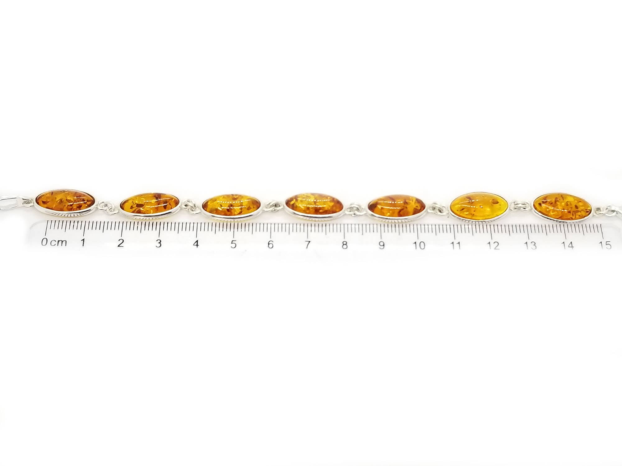 Amberman - Wholesale Link & Chain Bracelet - Cognac Amber Oval Link Bracelet1
