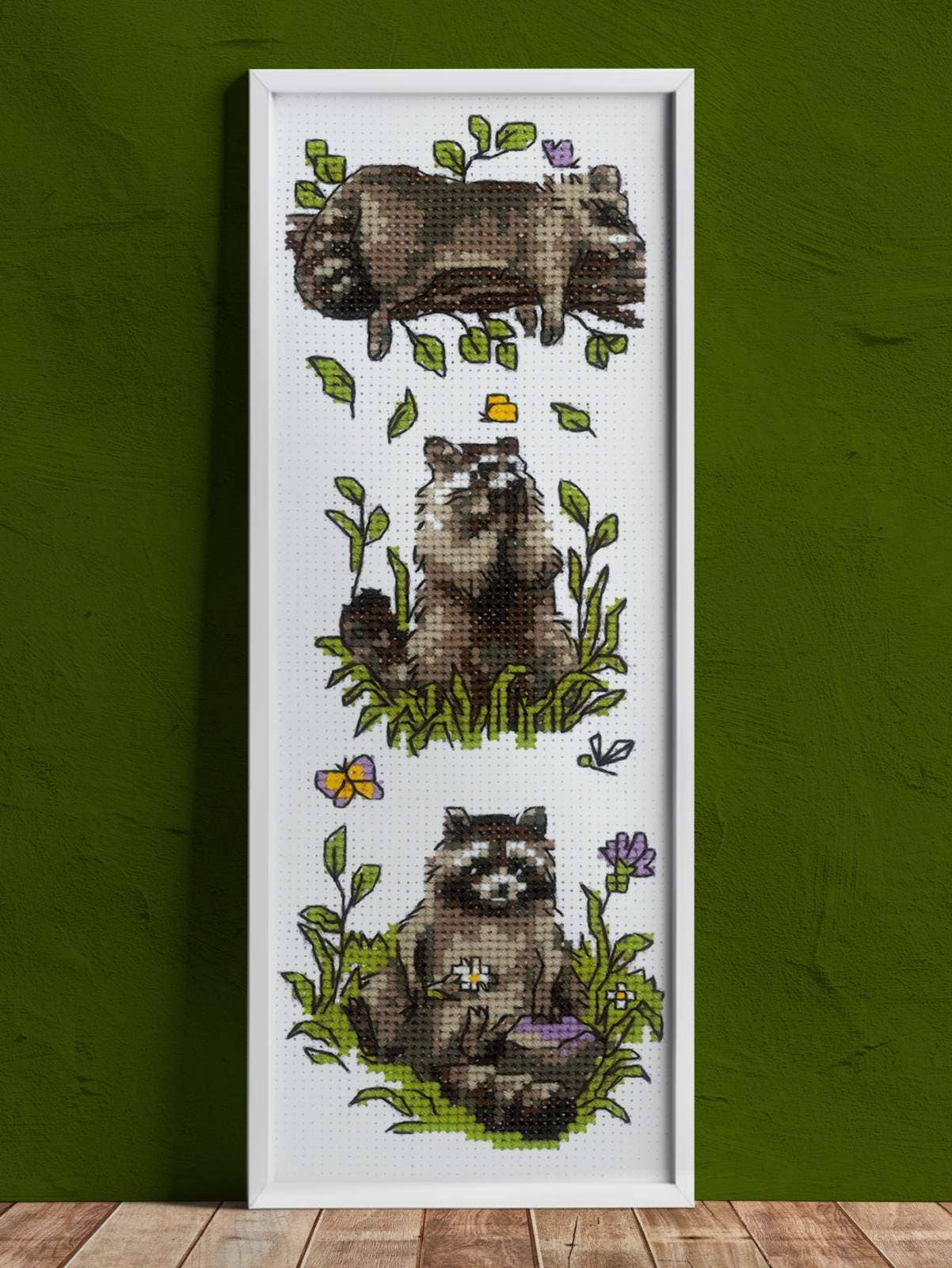 RIOLIS - Wholesale Embroidery/Cross Stitch Supplies - Cross Stitch Kit From Riolis 2223 Three Raccoons3